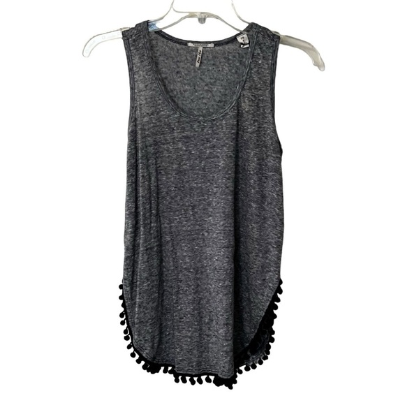 NWT Scotch & Soda Maison Scotch 100% Linen Scoop Neck Pom Pom Fringe Tank Top XS - Picture 1 of 16